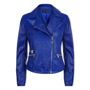 แจ็คเก็ตหนังแฟชั่นผู้หญิง,แบบลำลองมีซิปออกแบบได้ตามต้องการ - Product Image 1