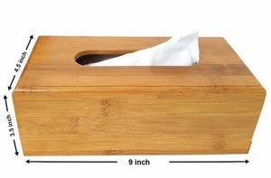 Soporte de caja de pañuelos de madera de primera calidad 100% - Product Image 2