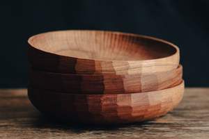 CUENCO DE DECORACIÓN-FRUTERO TALLADO DE MADERA REAL NATURAL, cuenco de madera decorativo para mesa, oficina, decoración del hogar, utensilios de cocina - Product Image 2