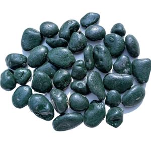 Souper vert foncé poli perles de pierres précieuses dégringolées galets de pierre de mode pour collier utiliser prix par ton - Product Image 1