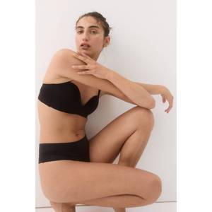 Conjunto de sujetador push-up de algodón para mujer, acolchado y con aros, cierre frontal con gancho, sin aros, de encaje, ajustable para realzar el busto. - Product Image 1