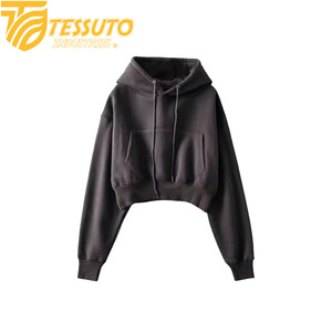 Sudadera con Capucha Larga de Invierno para Mujer, Color Personalizado, Anti-Pilling, Ecológica, Transpirable, de Alta Calidad, de TESSUTO INDUSTRIES - Product Image 1