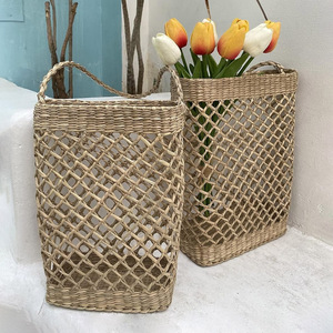 Accesorios de cocina de moda cesta de pared de algas marinas para almacenamiento de ajo cebolla cestas de hierba de mar natural - Product Image 3