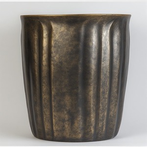 Elegante tapa de cubo de basura de acero galvanizado con acabado negro antiguo Diseñado para interiores decorativos uso funcional diario - Product Image 3