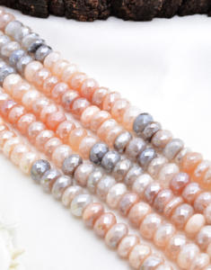 Cuentas Facetadas con Revestimiento Brillante de Piedra Lunar Multicolor, Piedra Preciosa Natural para la Elaboración de Joyería Fina - Product Image 2