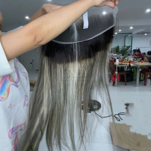 Pelo fino de bebé de la más alta calidad hueso recto personalizar Color Frontal y paquetes para hacer pelucas de pelo vietnamita real 2025 - Product Image 5