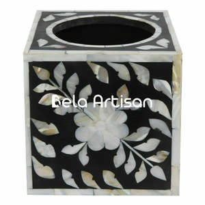 Cajas de pañuelos de nácar con incrustaciones de decoración del hogar de primera calidad para mayoristas - Product Image 4