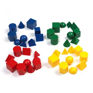 3D Small Plastic Geometric Solids Set math toy