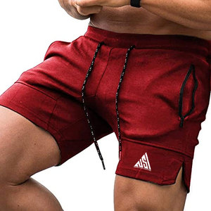 100% polyester hommes solide poche oblique cordon taille Shorts - Product Image 6