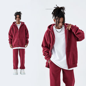 Vente en gros de sweat-shirt à capuche zippé vintage délavé avec logo personnalisé Oem unisexe 420GSM coton éponge lourd pour hommes - Product Image 2