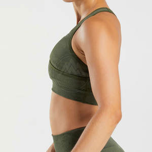 Sujetador deportivo ligero y transpirable para gimnasio para mujer, ropa activa de talla grande para yoga, moda con servicio OEM - Product Image 3