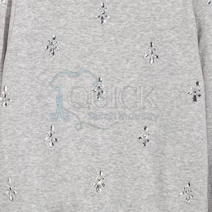 OEM invierno poliéster/algodón mezcla logotipo personalizado strass sudaderas-bajo MOQ alta calidad en stock - Product Image 6