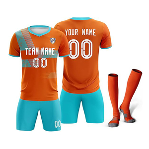 Vente en gros Maillot de football Vêtements de sport d'entraînement Maillot de football à manches courtes et col en O Uniforme de maillot de football à quantité minimale de commande basse Uniformes de football - Product Image 2