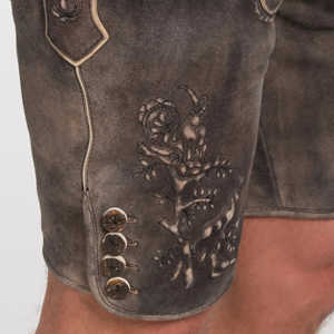 Lederhosen bavarois antique | Shorts en cuir vintage allemands traditionnels pour hommes | Fournisseur de tenues Oktoberfest - Product Image 5