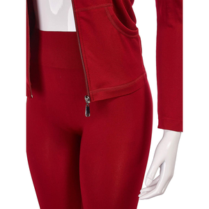 Survêtement léger en polyester pour femme, hiver, uni, décontracté, à capuche, longueur intégrale, personnalisé, écologique, respirant, en polaire - Product Image 4