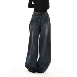 กางเกงยีนส์ทรงหลวมเอวสูงขากว้างสำหรับผู้หญิง เหมาะสำหรับแฟชั่นสตรีทแวร์ที่ทันสมัยและสวมใส่สบายในชีวิตประจำวัน - Product Image 5