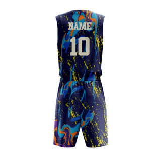 Maillot de basket-ball personnalisable et pas cher, 100% polyester, réversible, respirant, ensemble d'uniformes d'entraînement, printemps, grande taille - Product Image 2