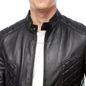 Chaqueta de moda de piel de vaca para hombre, servicio OEM, nuevo diseño, chaqueta de cuero de alta calidad para hombre al mejor precio - Product Image 5