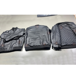Chaqueta Bomber de Cuero Vacuno Genuino para Hombre, Estilo Urbano, con Cierre, Fabricada con Cuero Natural de Grano Completo, Suministro del Fabricante OEM - Product Image 6