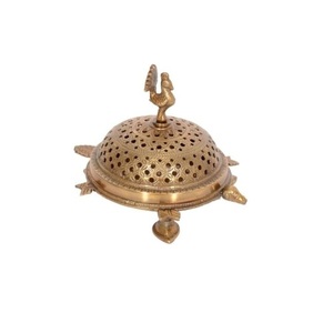 Brûleur d'encens en laiton massif élégant, fait main, design Bakhoor haut de gamme, encens indien 100% naturel, usage thérapeutique - Product Image 4