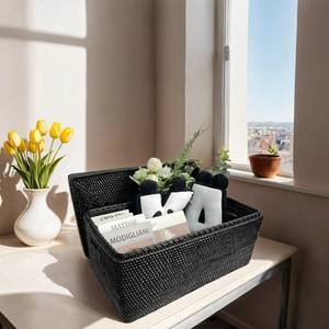 Handmade <b>Rattan</b> <b>Storage</b> Container Basket for Home Decor - Product Image 5