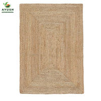 Tapis de salon faits à la main, tapis en jute écologique pour chambre à coucher et salon