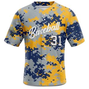 Maillots de baseball et de softball personnalisés pour hommes, 100% polyester, impression par transfert par sublimation, respirant, séchage rapide, nom de l'équipe personnalisé - Product Image 1