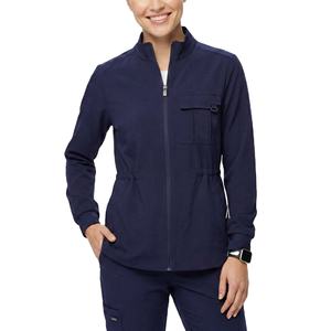 Veste de travail professionnelle à fermeture éclair intégrale, couleurs et tailles personnalisées, avec votre logo, pour le secteur de la santé et des spas – Prix de gros - Product Image 1