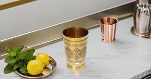 Taza de Julep de menta con cuentas de latón metálico para Moscow Mule Designer Tazas de viaje clásicas de latón Acepta diseños personalizados - Product Image 2