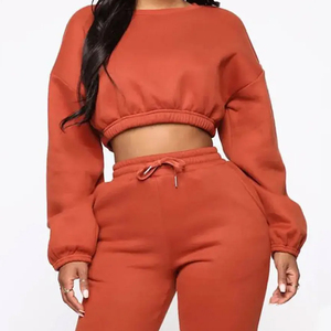 2025 trajes de Entrenamiento Personalizados al por mayor para mujer, ropa deportiva para correr, chándal de algodón 100% para mujer, conjuntos para correr 2026 - Product Image 5