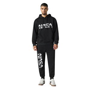 Ropa de calle de invierno personalizada, conjuntos de sudaderas con capucha para hombre, Sudadera con capucha Vintage, pantalones de chándal, chándal informal de 2 piezas, 100% - Product Image 1