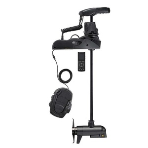 Nouveau moteur électrique de pêche à la traîne 24V 80LB à montage sur coque, arbre de 60 pouces avec enroulement automatique, trim électrique et transducteur sonar double spectre - Product Image 2