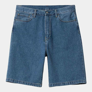Vente en gros de shorts en jean 100% coton décontracté pour hommes, denim délavé, logo personnalisé, longueur au genou, style High Street - Product Image 4