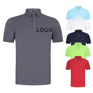 Logo personnalisé polyester coton évacuation de l'humidité uniforme séchage rapide polos de golf pour hommes - Product Image 1