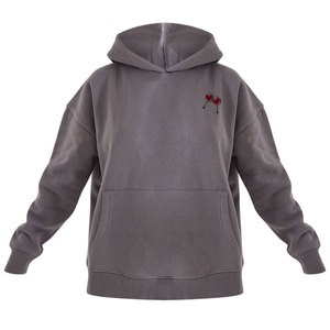 Ensembles pour femmes de haute qualité, ensemble de survêtement 2 pièces pour femmes, streetwear imprimé, éco-responsable, à épaules tombantes, col à capuche, motif uni - Product Image 4