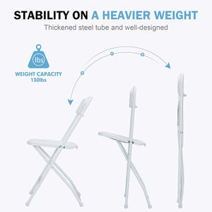 Chaise Moderne Convertible en Acier Inoxydable Polyvalente Intérieur/Extérieur Design Pliable pour Jardin Cuisine École Parc de Pique-Nique - Product Image 6