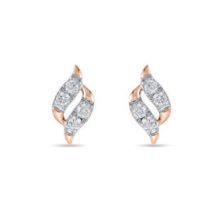 Boucles d'oreilles en diamant plume de rosée - Product Image 3