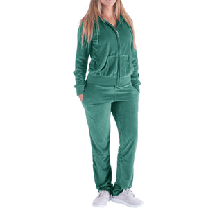 Ensemble 2 pièces personnalisé avec logo pour femme : sweat à capuche oversize et pantalon en molleton chaud en coton et polyester, taille plus - Product Image 1