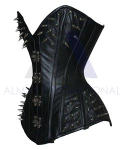 Leather Overbust <b>Corset</b> <b>Steel</b> <b>Boned</b> Lace Elastic Tight Breathable Anti-Bacterial Firm Control Seamless Waist Cinchers Body - Product Image 5