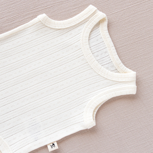 Camiseta sin Mangas Unisex Blanca de Algodón con Cuello Redondo, Transpirable, Conjunto de Ropa de Verano para Bebés de 0 a 3 Meses - Product Image 3