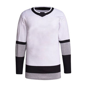 Camisetas de hockey sobre hielo sublimadas de diseño personalizado de precio bajo OEM, camisetas transpirables con nombre y número de sarga de aparejos, ropa deportiva personalizada - Product Image 3