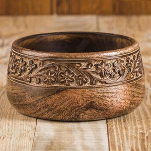 Cuencos de Madera Ecológicos Tallados a Mano, Estilo Boho Vintage, para Servir Ensaladas, Decoración de Fiestas, Bodas, Navidad, Dulces - Product Image 6