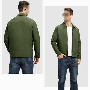 Chaqueta Cortavientos Personalizada con Cuello Alto y Tejido Resistente al Agua, Diseño Cómodo de Corte Regular para Hombre - Product Image 3