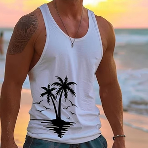 Camisetas de Tirantes Deportivas de Verano para Hombre, Ropa Deportiva Informal para Gimnasio, Fabricante OEM, Camisetas de Correr de Algodón Personalizadas al por Mayor - Product Image 4