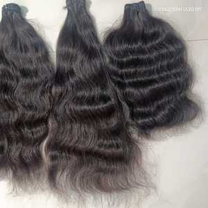 Extensiones de cabello humano virgen indio de Grado Superior personalizado de doble trama I-Tip cuerpo ligero suave Yaki Fumi todos los colores onda profunda suelta - Product Image 2