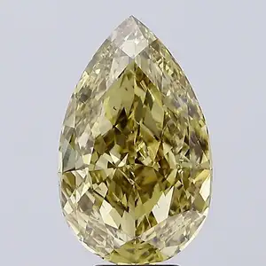 Pear Shape Fancy Intense Yellow VS1 7 Carat Lab Grown Diamond CVD Diamond