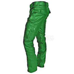 Pantalon Cargo en cuir pour homme de couleur unie Pantalon Cargo en cuir à poches multiples Pantalon Cargo en cuir pour homme de marque privée à vendre - Product Image 5
