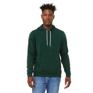 Bella toile 3719 unisexe sweat à capuche brodé doux Airlume peigné anneau filé coton éponge polaire pull poussiéreux bleu respirant - Product Image 6