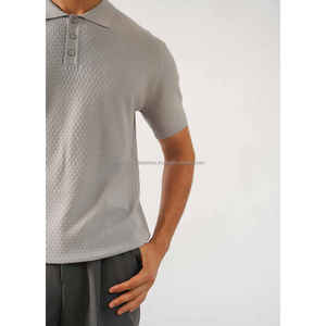 Personalizado 2024 Hombres para Polo Nuevo Patrón Sólido 100% Tela de Jersey de Algodón en Venta - Product Image 5