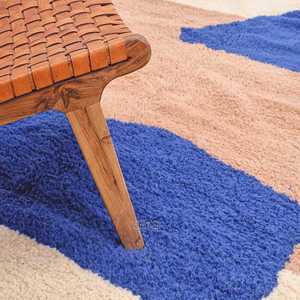 Alfombras peludas de Color marrón claro indio, patrón de impresión de bloque de mano, Alfombra de Material de algodón 100% para decoración de sala de estar del hogar - Product Image 2